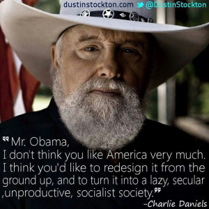 Charlie Daniels - Gotta respect this guy, he thinks things out -