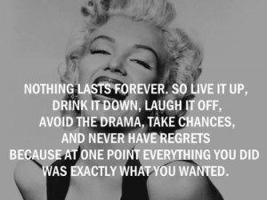 quotes about living life with no regrets