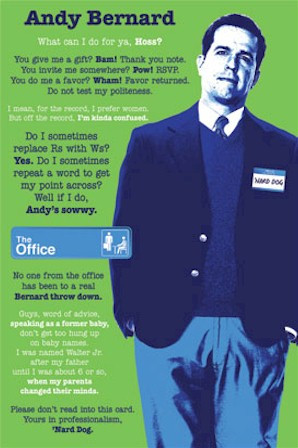 Office USA - Andy Bernard Nard Dog Poster