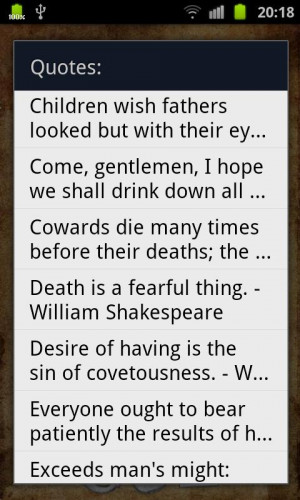 Shakespeare Quotes - screenshot
