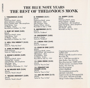 Thelonious Monk [USA] - The Best Of Thelonious Monk - The Blue Note ...
