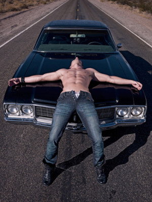 The Impala + Dean + Plus his pants un-buttoned and laying in a very ...