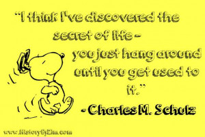 Charles M Schulz Quote (HistoryByZim.com)