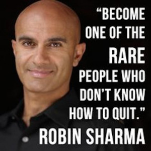 rare people dont quit robin sharma picture quote