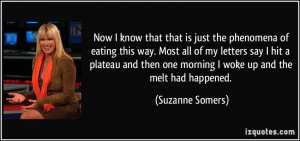 Now I know that that is just the phenomena of eating this way. Most ...