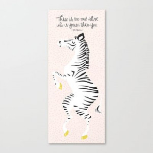 Pink Zebra (Dr. Seuss quote) Right Stretched Canvas by Lay Baby Lay ...