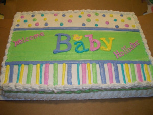 Adorable-Gender Neutral- Baby Shower Sheet Cake ***Courtesy of Amy ...