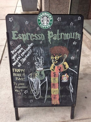 This makes me happy in every way possible: espresso, HP, frappy hour ...