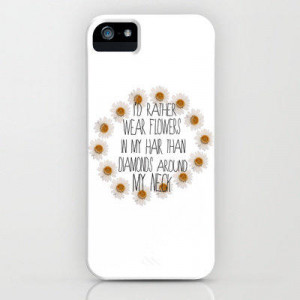 rather wear flowers in my hair iPhone & iPod Case by Sara Eshak