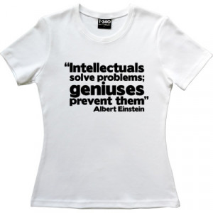 Albert Einstein Genius Quote White Women's T-Shirt. Demonstrate your ...
