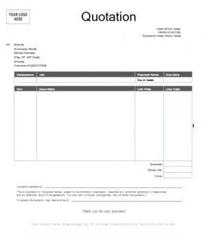 Quotation Template | Format & Template