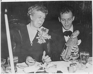 With Eleanor Roosevelt in Los Angeles, 1947