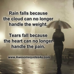 Rain falls because