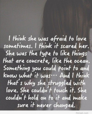 She was afraid to love quotes image hd wallpapers