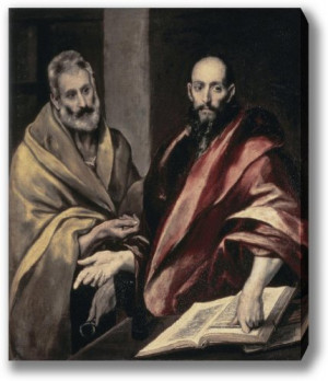 Apostles St. Peter and St. Paul (22in x 18.707in Stretched Canvas)