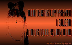 Hair - Lady Gaga Song Lyric Quote in Text Image