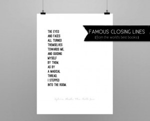 Plath // quote poster // Select a Size // black and white // last line ...