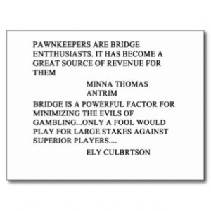 FAMOUS DUPLICATE BRIDGE QUOTE POST CARDS