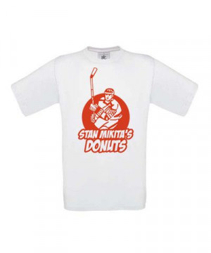 inspired by waynes world t shirt stan mikita donuts. This White T ...