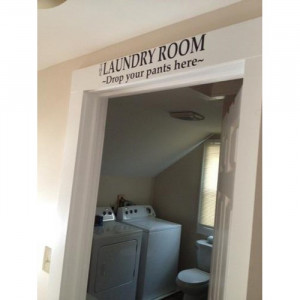 ROOM DROP YOUR PANTS HERE Vinyl wall quotes stickers sayings home ...