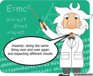 Quote about insanity by Albert Einstein