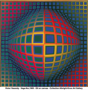 Victor Vasarely - Vega-Nor,1969 - Oil on canvas - Collection Albright ...