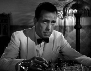 Here's looking at you, kid. Rick Blaine/Humphrey Bogart in Casablanca ...
