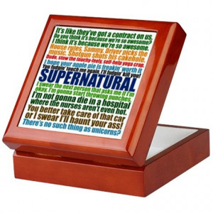 Supernatural Quotes Keepsake Box