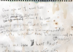 ... Hot Chili Peppers – John Frusciante Handwritten Lyrics to Clash Song