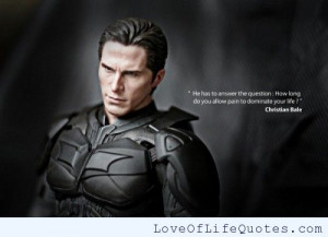 Christian Bale quote on pain