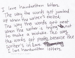 handwritten letters