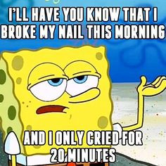 ... longer.  #inm #inmnails #notd #spongebob #lol #tgif #funny #joke