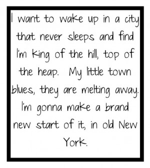 Frank Sinatra - New York New York - song lyrics, music