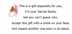 Playful little sayings to add to Secret Santa gifts*