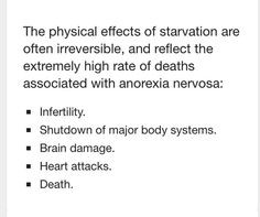 ... Anorexia Nervosa is a life threatening mental illness, with a high