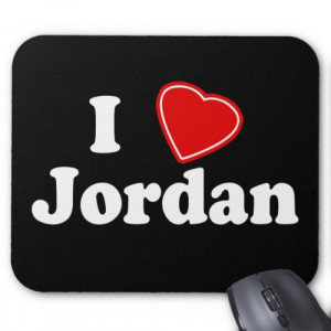 Love Jordan Mouse Pads White