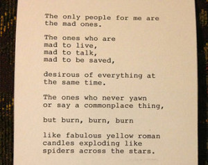 Mad Ones Typewriter Quote, Jack Ker ouac ...