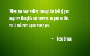 Uplifting Thought by Leon Brown with Image !!