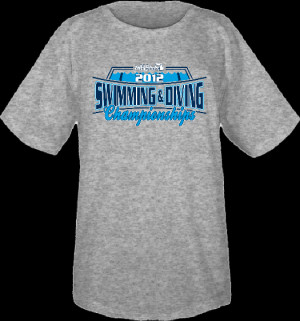 2012 Mhsaa Swimming And Diving Championship T Shirt Sport Grey picture