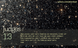 Bible Quote Judges 1:3 Inspirational Hubble Space Telescope Image