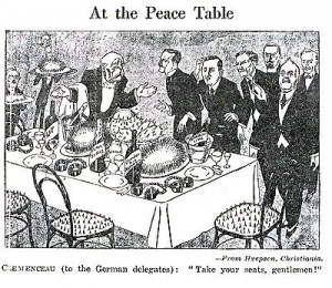Treaty of Versailles political cartoon.Peace Treaty, Country Feast ...