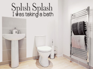 Details about Splish Splash Vinyl Wall Lettering Quotes Art Bathroom ...