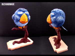 Blue Bird Pixar Necklace Polymer Clay Fanart Buzhandmade