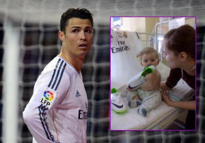 World famous soccer player Cristiano Ronaldo is asked to donate his ...
