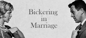 Bickering: To argue about petty or trivial matter.