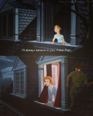 ... for this image include: peter pan, disney, wendy, believe and love