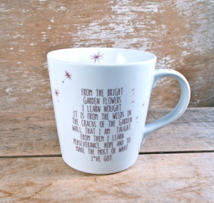 Lessons from Weeds, Inspirational Quote Coffee Cup, Gardener's Tea Mug ...