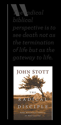 John Stott quote from Radical Disciple