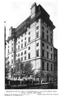 John D. Rockefeller, Jr. mansion, 10 West 54th Street, 1913. It is now ...