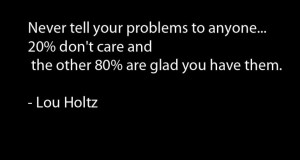 Quote on how to deal with problems by Lou Holtz
